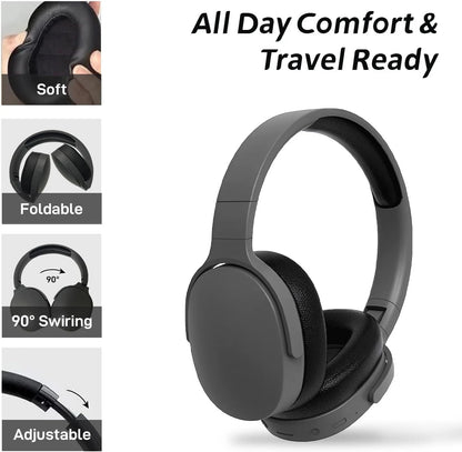 Stereo Surround Sound Headsets Wireless Bluetooth Headphone Over Ear Sports Gamer Earphone TF/AUX Music Player with Mic Handfree